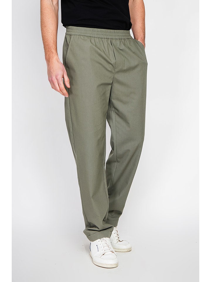 Secret du Lin Spodnie w kolorze khaki rozmiar: 54