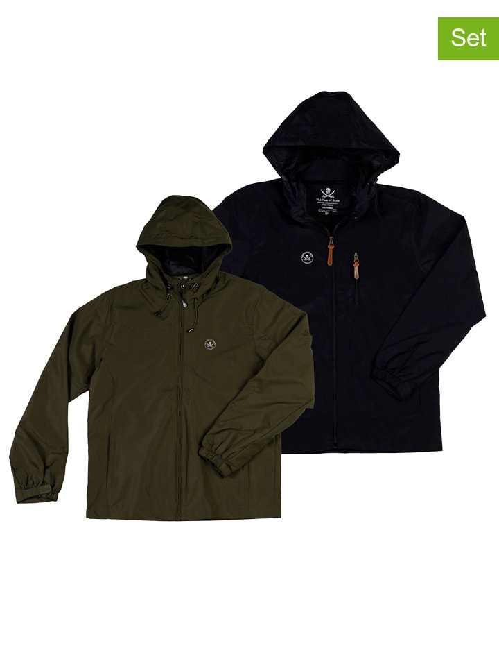 The Time of Bocha Kurtki przejściowe (2 szt.) w kolorze ciemnozielono-granatowym rozmiar: M