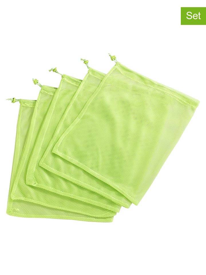Wenko Woreczki (5 szt.) w kolorze zielonym na owoce i warzywa - 35 x 30 cm rozmiar: onesize