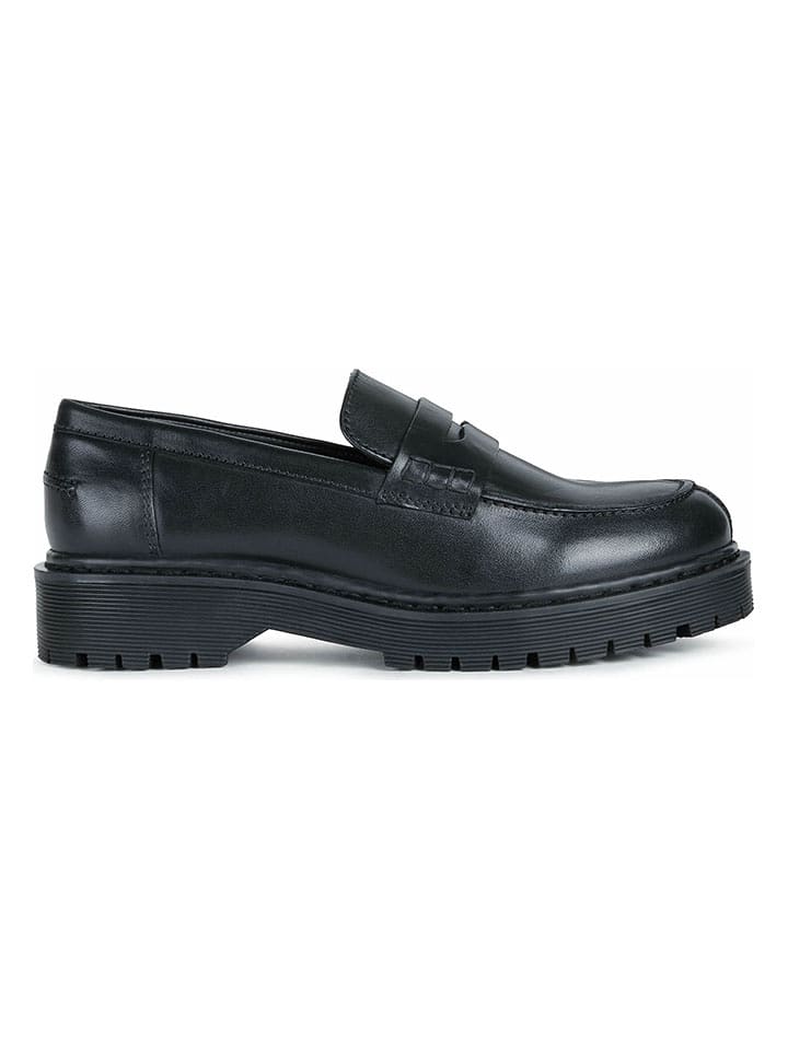 Geox Skórzane mokasyny w kolorze czarnym rozmiar: 40