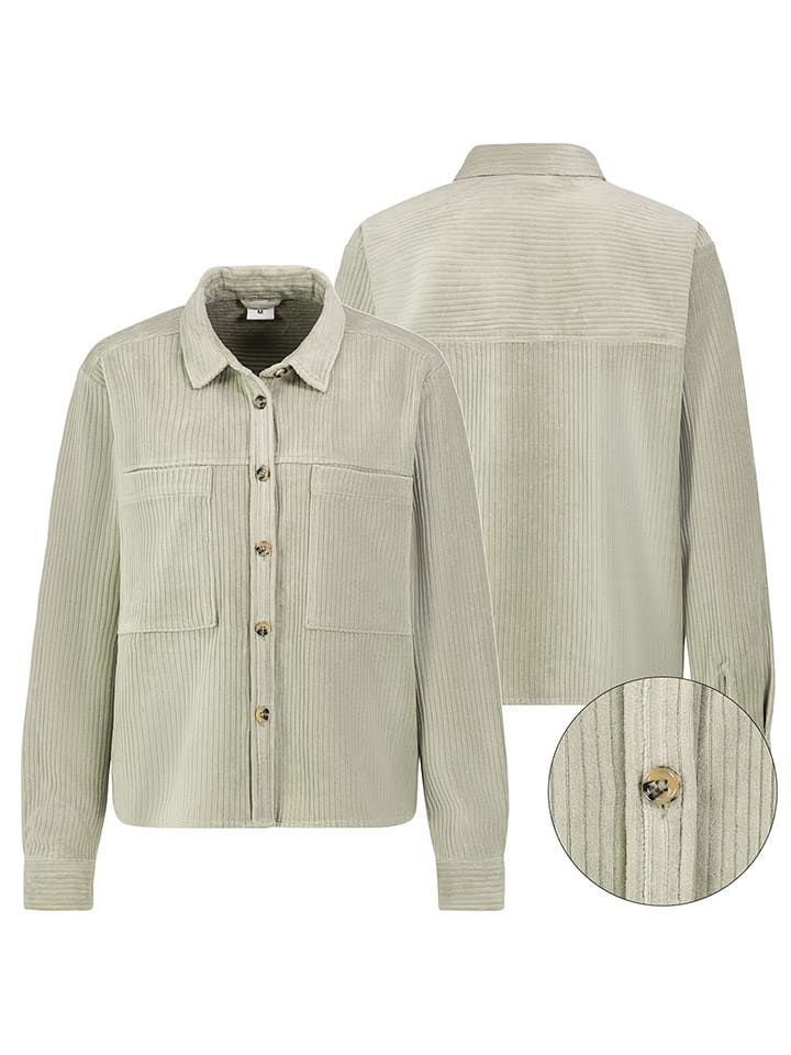 Sublevel Koszula sztruksowa w kolorze jasnozielonym rozmiar: M