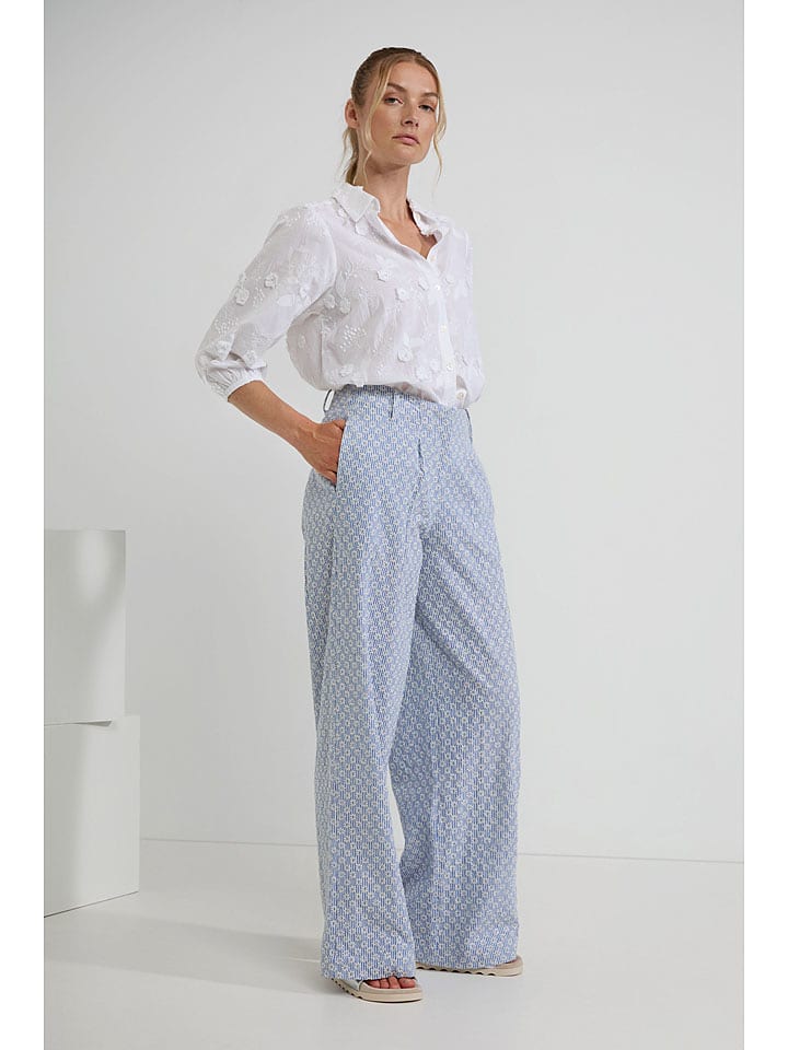 Josephine & Co Spodnie "Dave" w kolorze niebiesko-białym rozmiar: 40