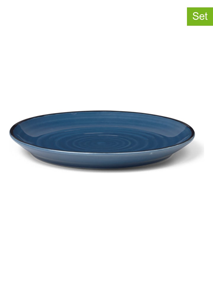 Kähler Talerzyki deserowe (6 szt.) "Colore" w kolorze niebieskim - Ø 19 cm rozmiar: onesize