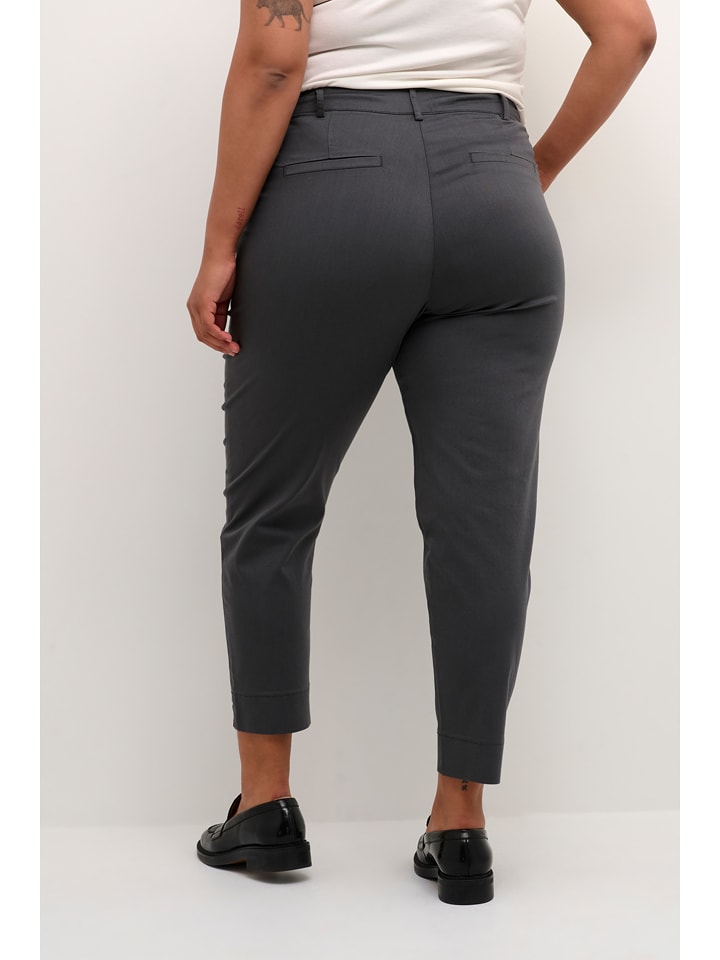 KAFFE curve Spodnie w kolorze antracytowym rozmiar: 44