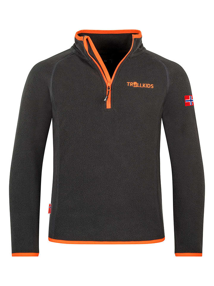 Trollkids Bluza polarowa "Nordland" w kolorze czarnym rozmiar: 164