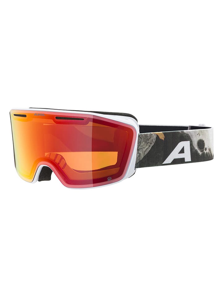 Alpina Gogle narciarskie "Nendaz" w kolorze biało-czarno-pomarańczowym rozmiar: onesize