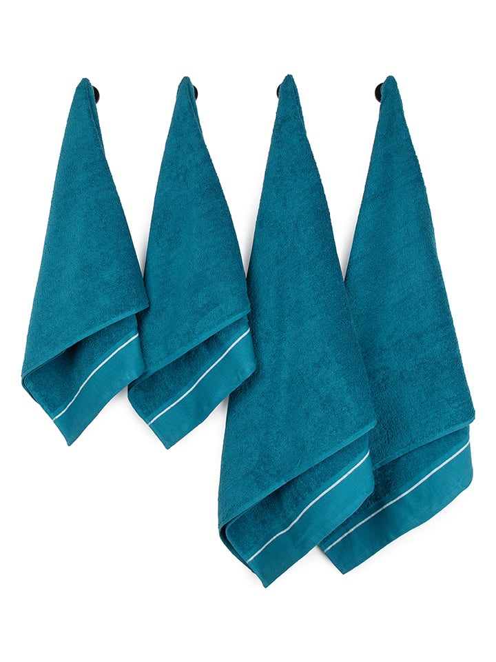 avance Ręczniki (4 szt.) w kolorze turkusowym do rąk rozmiar: onesize