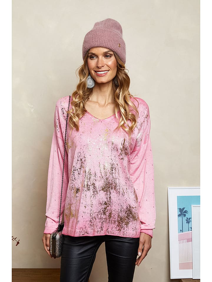 Joséfine Sweter "Evelia" w kolorze jasnoróżowym rozmiar: M