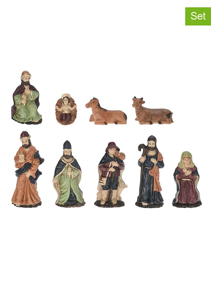 WellHome 9-częściowy zestaw figurek do szopki w różnych kolorach rozmiar: onesize