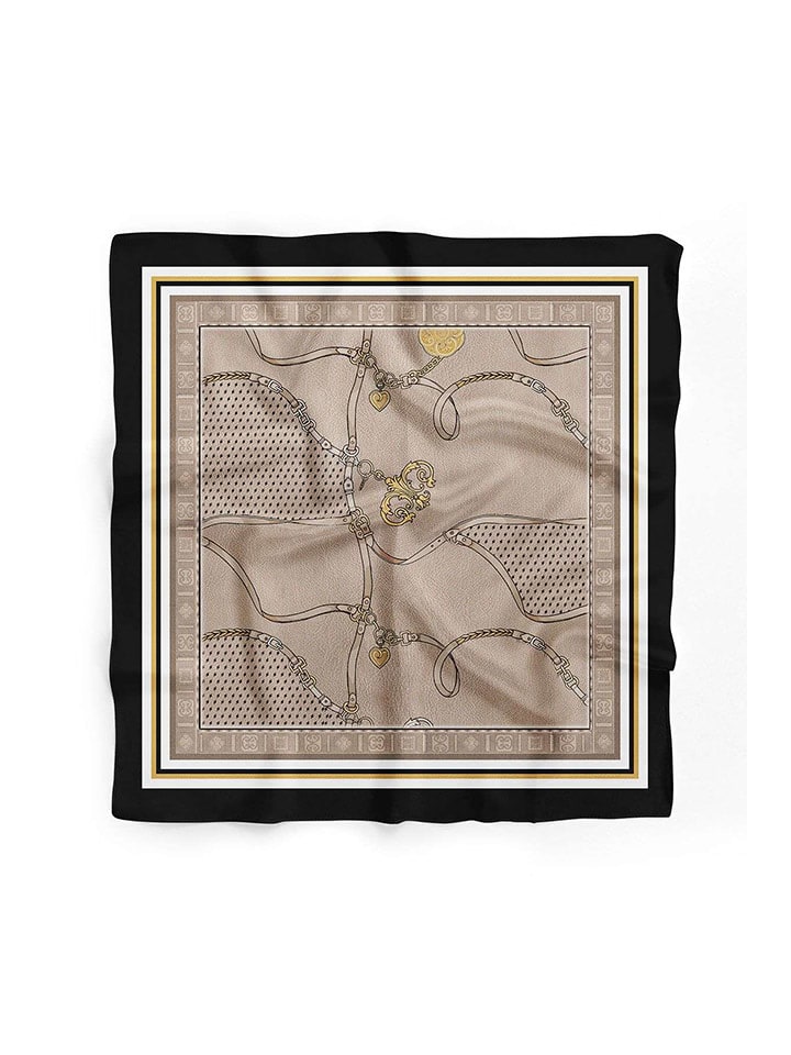 Lucky Bees Chusta w kolorze beżowo-złotym - 55 x 55 cm rozmiar: onesize