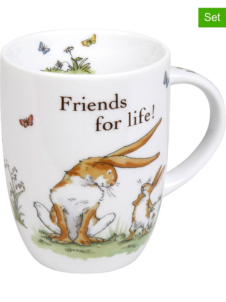 Könitz Kubki jumbo (2 szt.) w kolorze biało-brązowym - 380 ml rozmiar: onesize