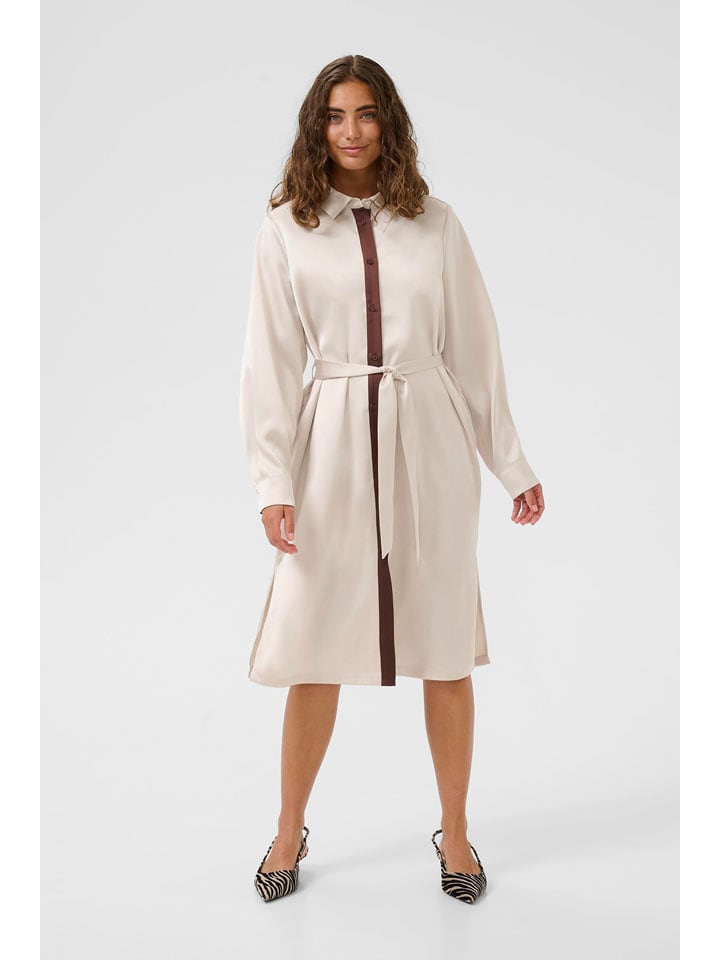 CULTURE Sukienka w kolorze białym rozmiar: L