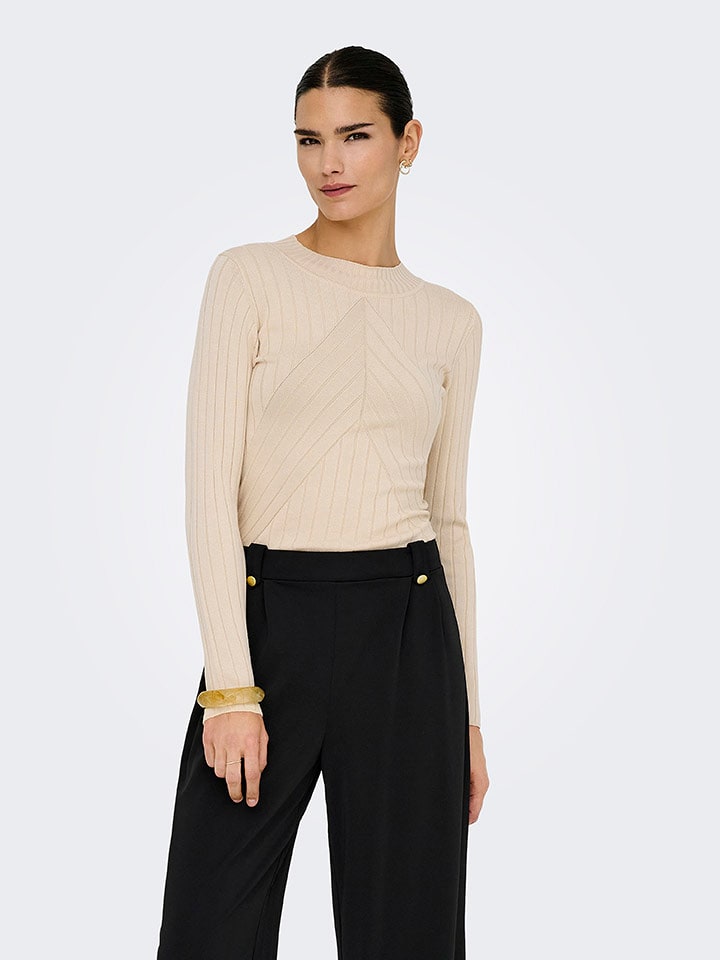 JDY Sweter w kolorze beżowym rozmiar: XS