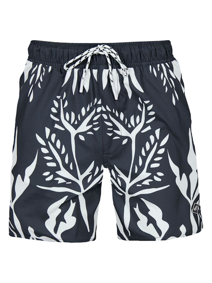 Barts Szorty kąpielowe "Torresk" w kolorze antracytowo-białym rozmiar: S