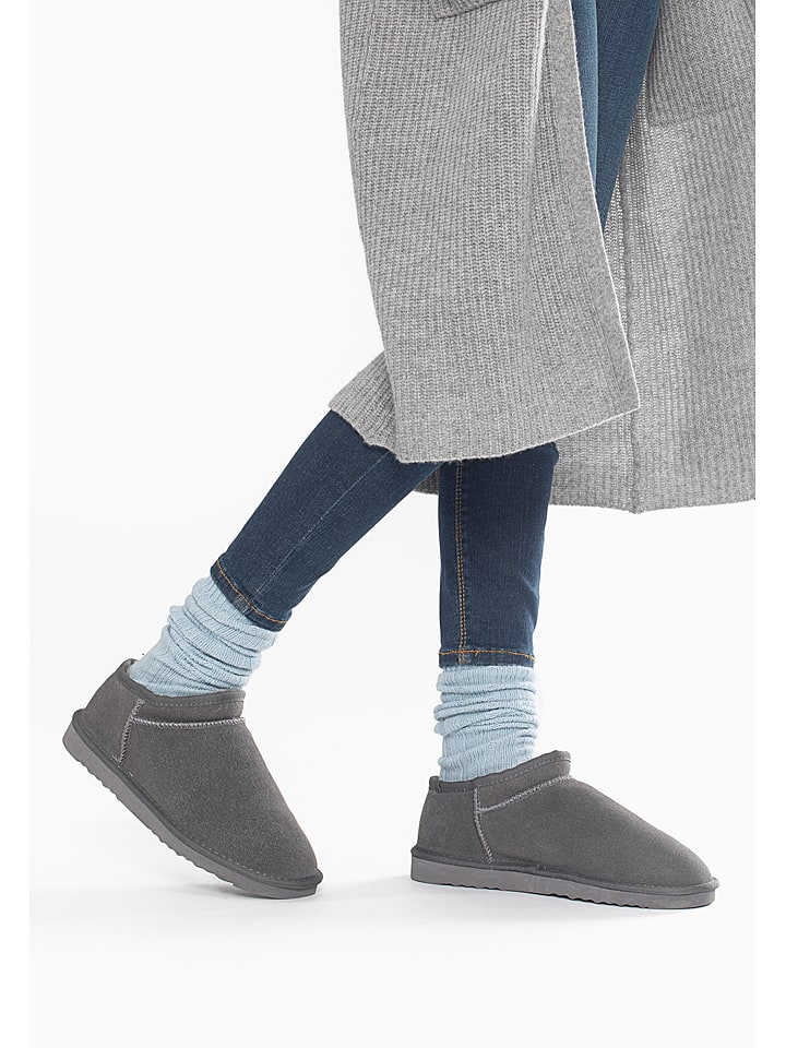 Gooce Skórzane botki zimowe "Jackie" w kolorze szarym rozmiar: 39