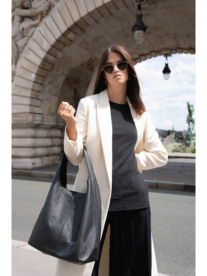 maison héritage PARIS Skórzana torebka "Rebe" w kolorze czarnym - 33 x 45 x 15 cm rozmiar: onesize