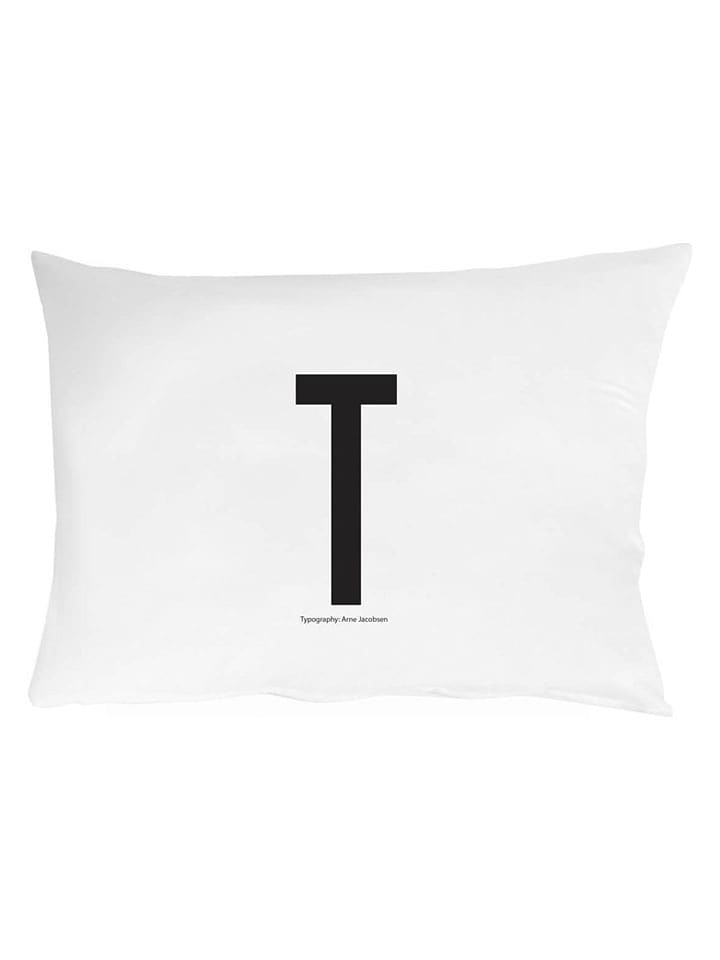 Design Letters Poszewka "T" w kolorze białym na poduszkę - 70 x 50 cm rozmiar: onesize