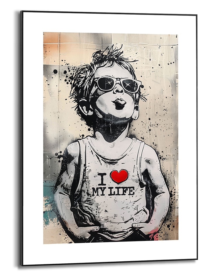 Orangewallz Druk artystyczny "Little Rebel" w ramce rozmiar: 50x70 cm