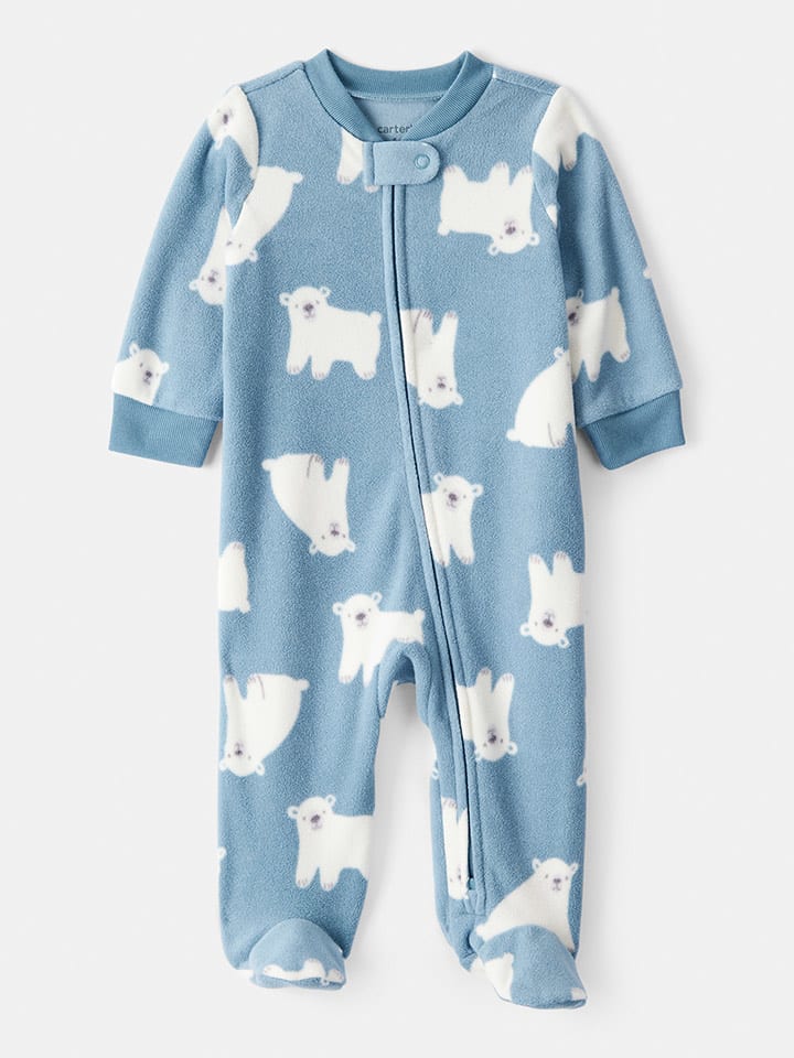 carter's Śpioszki polarowe w kolorze błękitnym rozmiar: 68