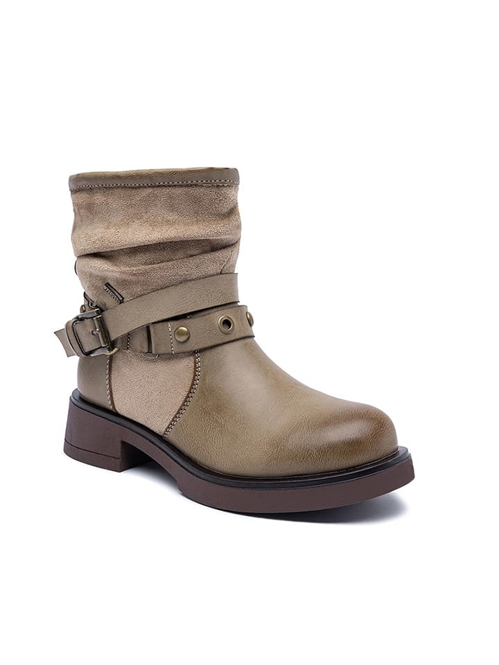 Foreverfolie Botki w kolorze khaki rozmiar: 39