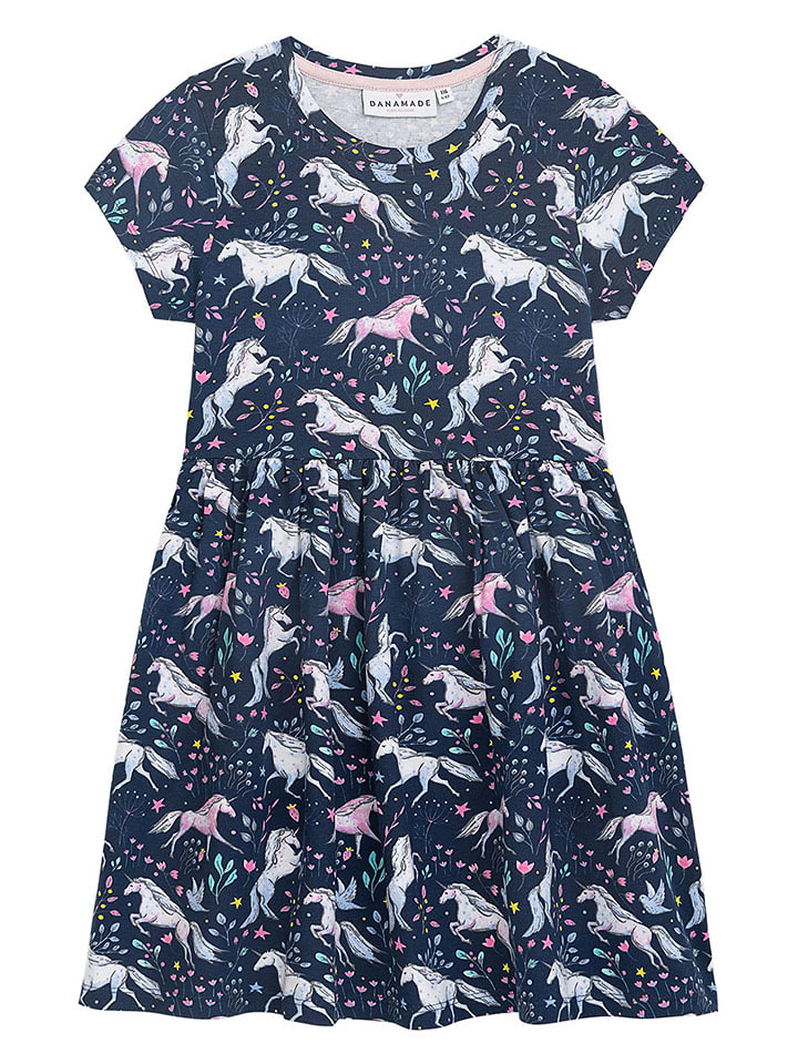 Danamade Sukienka "Dbabette" w kolorze granatowym rozmiar: 110