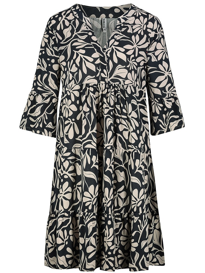 Sublevel Sukienka w kolorze czarno-beżowym rozmiar: M