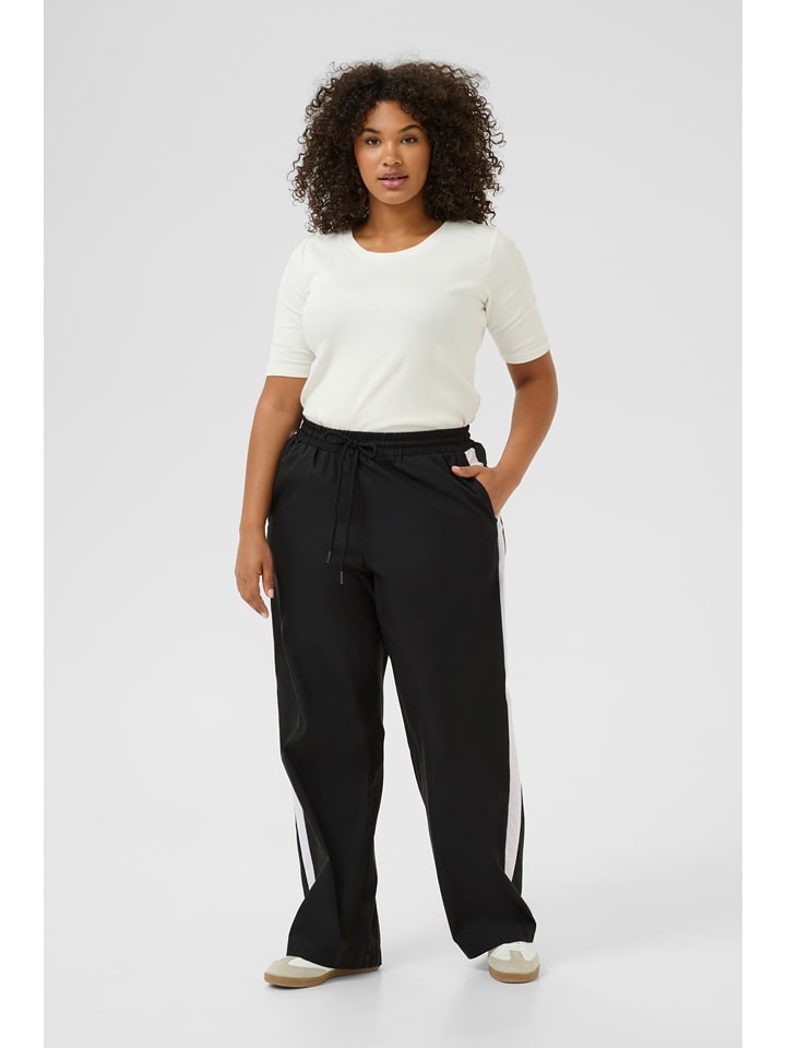 KAFFE curve Spodnie w kolorze czarnym rozmiar: 46