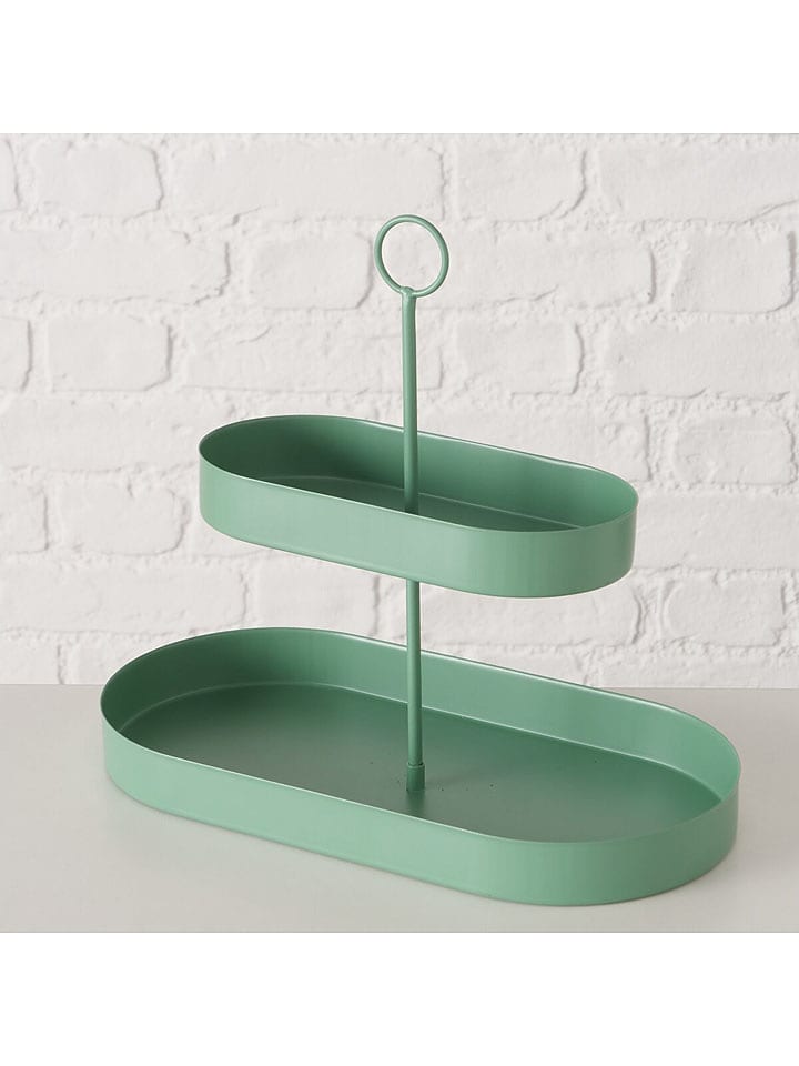 Boltze Etażerka "Sinan" w kolorze zielonym - 30 x 26 x 15 cm rozmiar: onesize