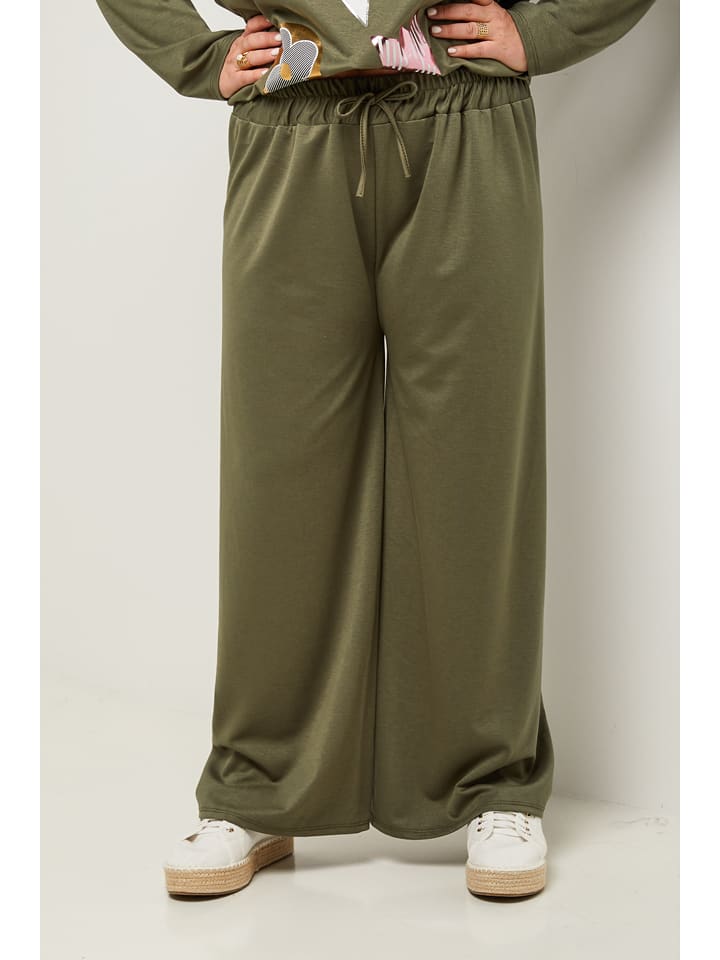 Curvy Lady Spodnie w kolorze khaki rozmiar: 48/50