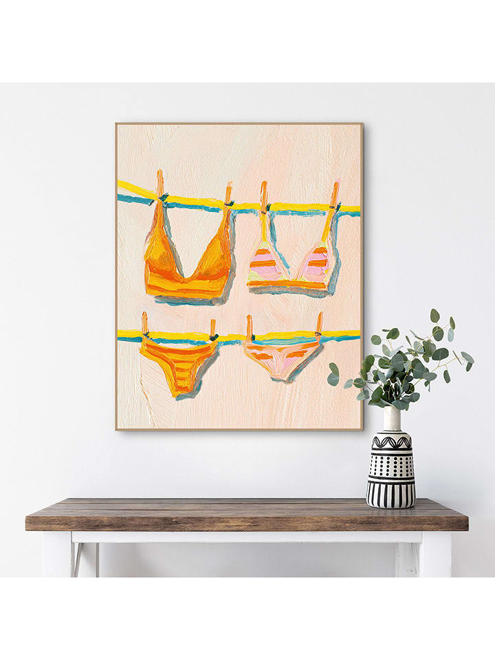 Orangewallz Druk artystyczny "After Swimming" w ramce rozmiar: 40x50 cm