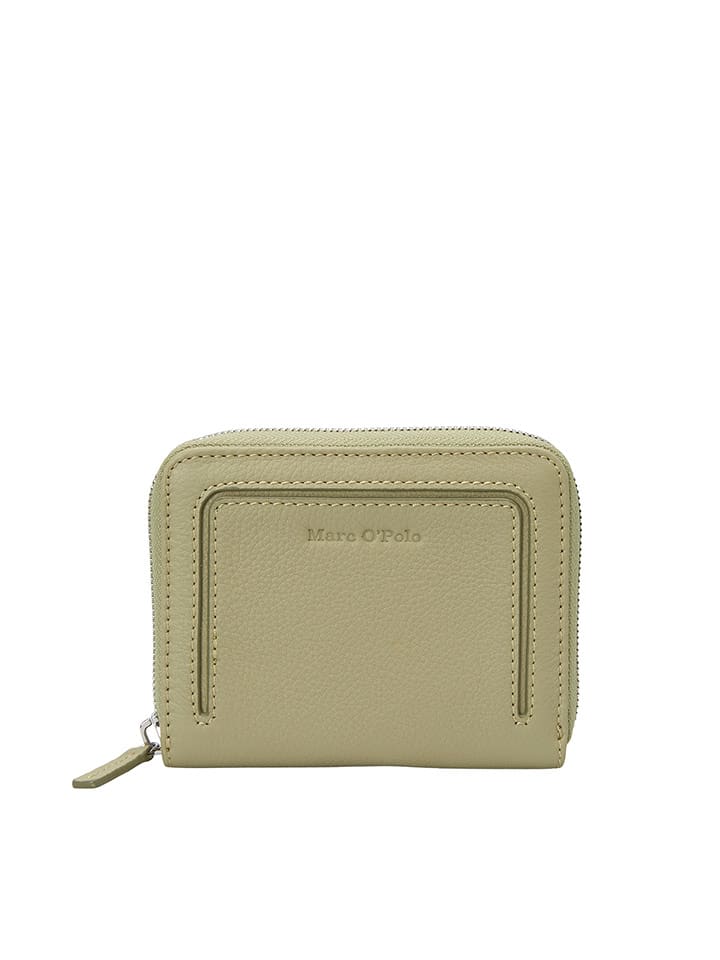 Marc O´Polo Skórzany portfel w kolorze khaki - 13 x 10 x 2,5 cm rozmiar: onesize