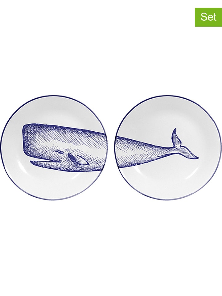 Madre Selva Talerze ścienne (2 szt.) "Cachalote" - Ø 25 cm rozmiar: onesize