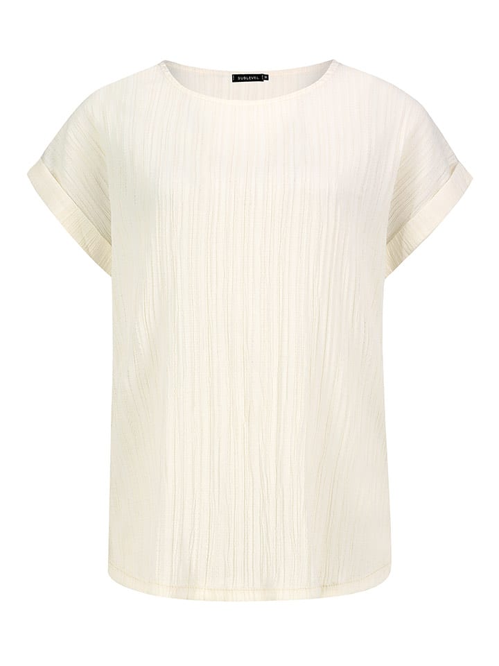 Sublevel Bluzka w kolorze kremowym rozmiar: M