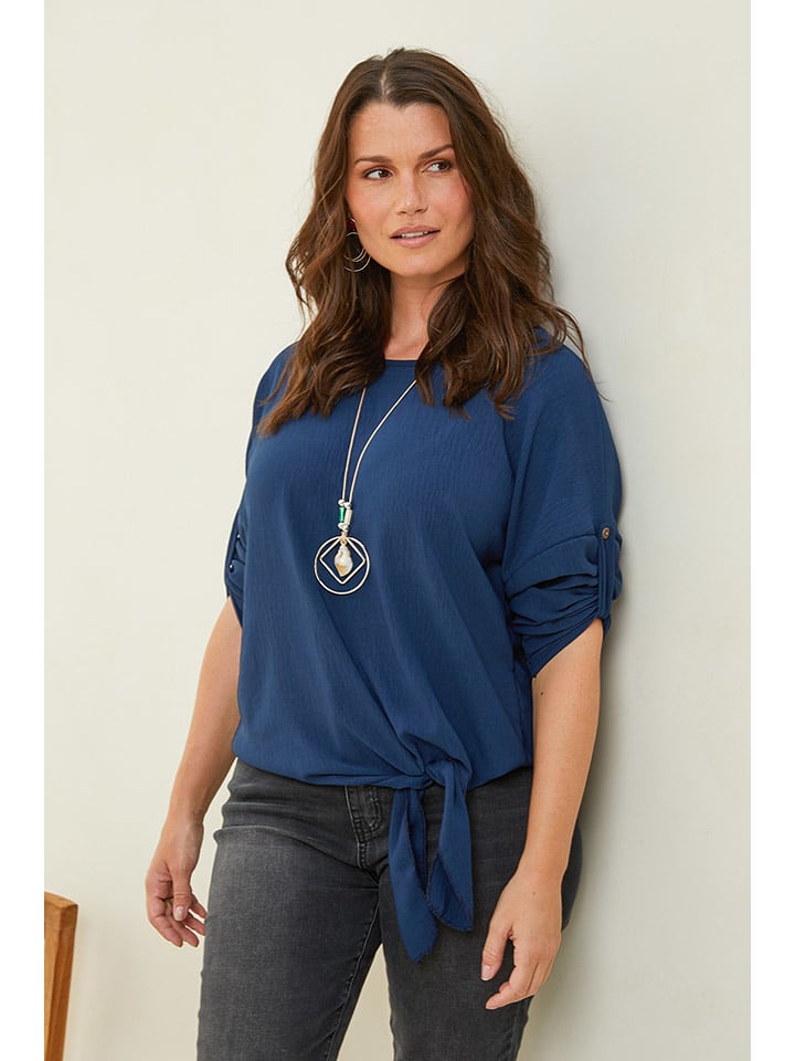 Curvy Lady Bluzka w kolorze granatowym rozmiar: 44/46