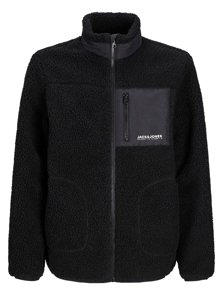 JACK & JONES Junior Kurtka pluszowa "Versterbro" w kolorze czarnym rozmiar: 140