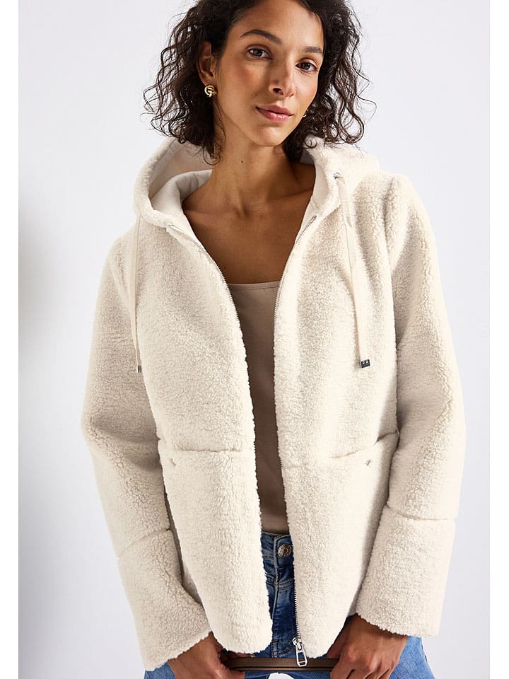 Street One Kurtka pluszowa w kolorze kremowym rozmiar: 44