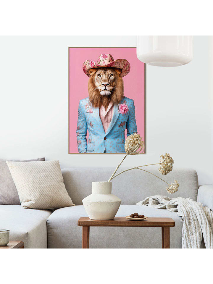 Orangewallz Druk artystyczny "Savanna Chic" w ramce rozmiar: 50x70 cm