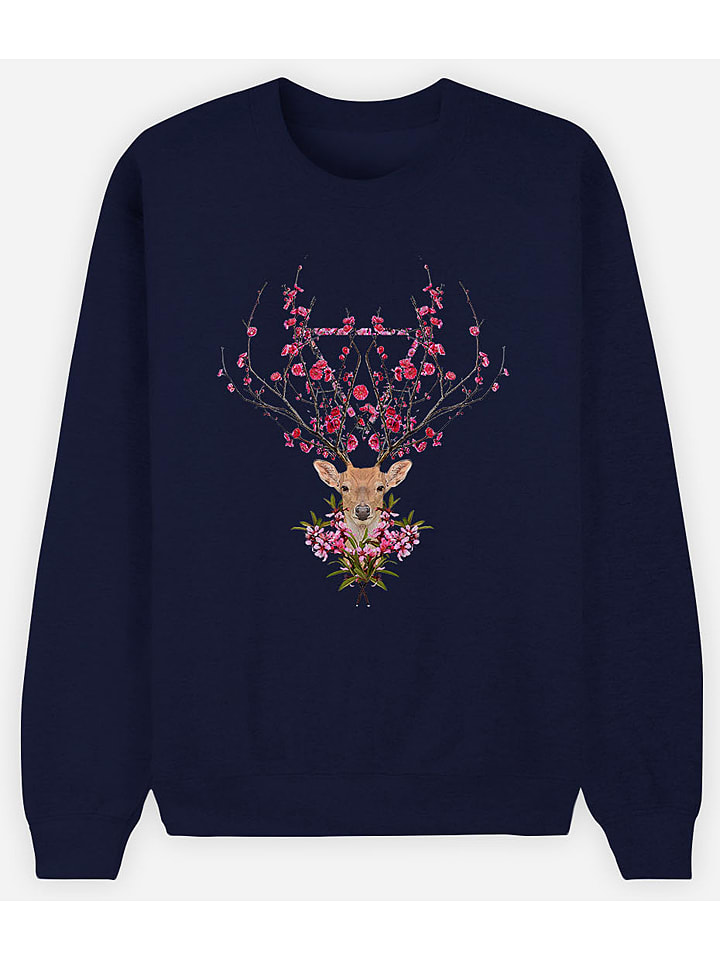 WOOOP Bluza "Spring Deer" w kolorze granatowym rozmiar: M