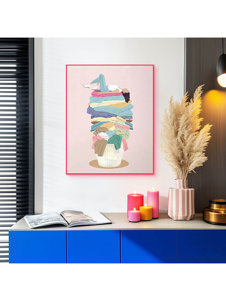 Orangewallz Druk artystyczny "High Laundry" w ramce rozmiar: 40x50 cm