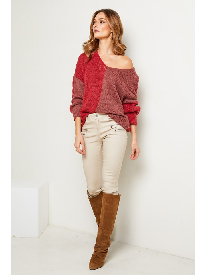 Joséfine Sweter "Josef" w kolorze czerwono-fiołkowym rozmiar: L