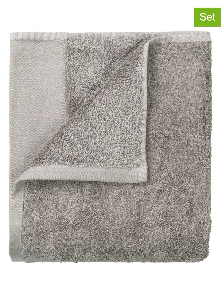Blomus Ręczniki (2 szt.) "Riva" w kolorze szarym dla gości - 50 x 30 cm rozmiar: onesize
