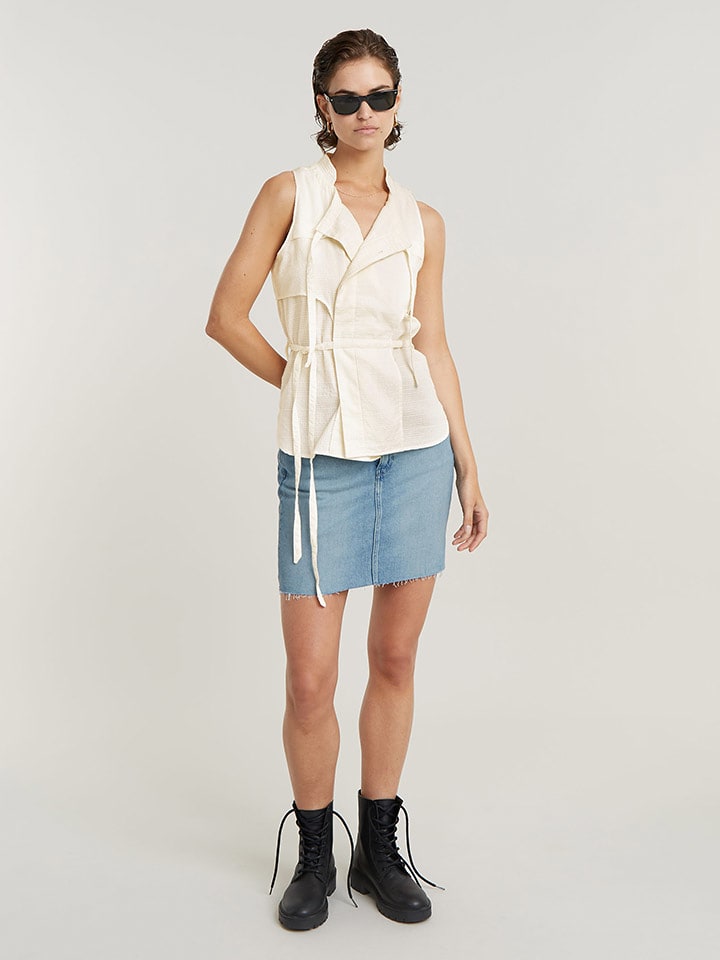 G-Star Top w kolorze kremowym rozmiar: S