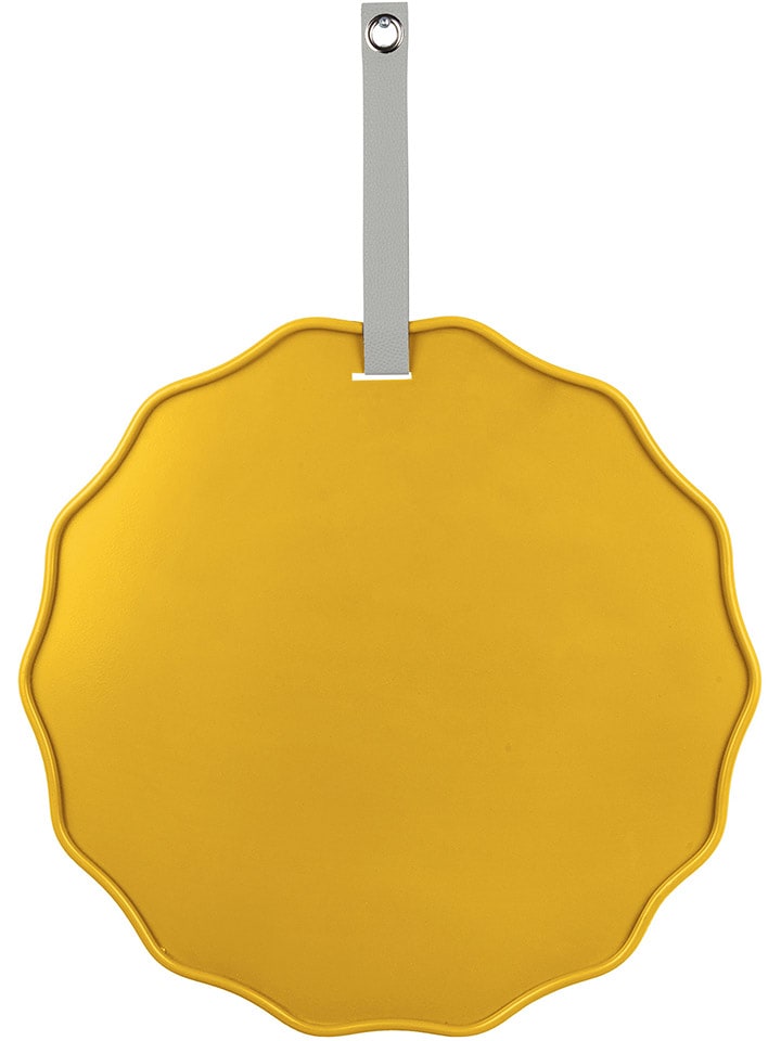 Present Time Tablica memo "Funky Wave" w kolorze żółtym - Ø 51 cm rozmiar: onesize