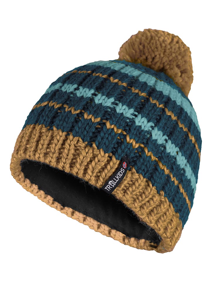 Trollkids Czapka "Hafjell" w kolorze jasnobrązowym rozmiar: 52-56 cm