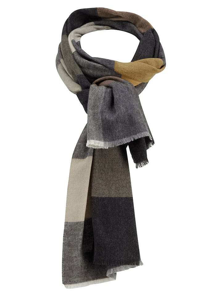 FYNCH-HATTON Szal w kolorze antracytowo-oliwkowym rozmiar: onesize