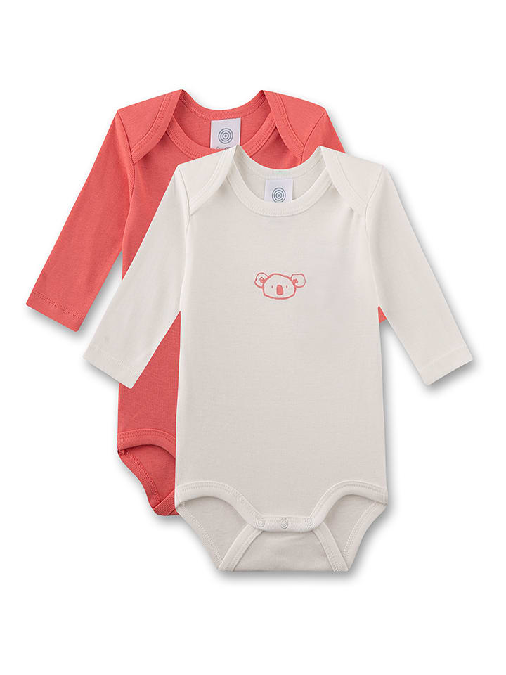 Sanetta Body (2 szt.) w kolorze pomarańczowo-białym rozmiar: 92