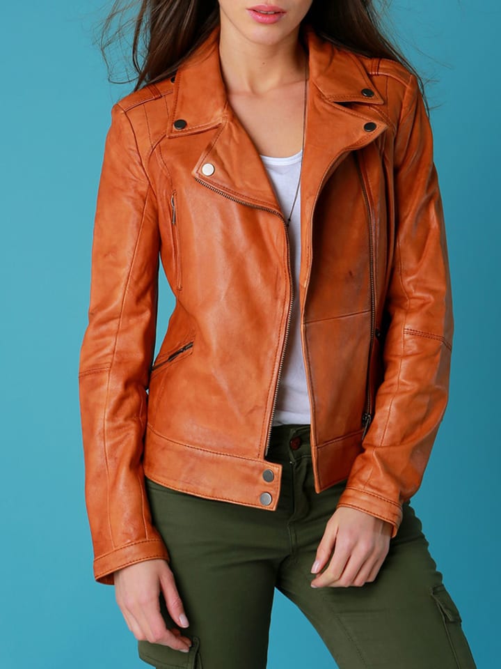 Isaco und Kawa Skórzana kurtka w kolorze brązowym rozmiar: 42