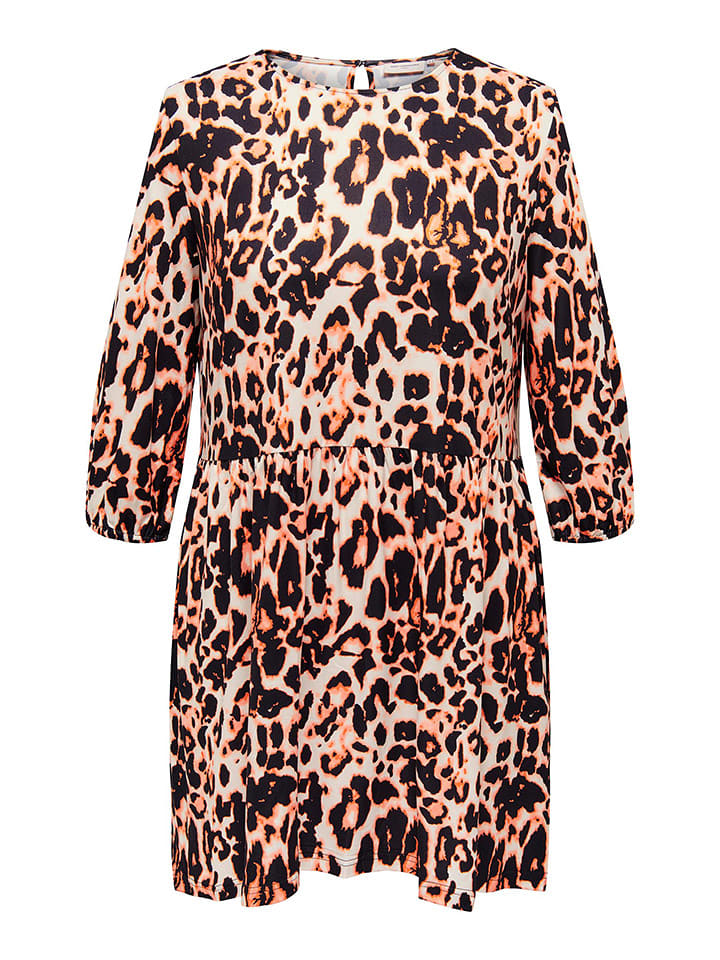 Carmakoma Sukienka w kolorze beżowo-czarnym rozmiar: 46/48