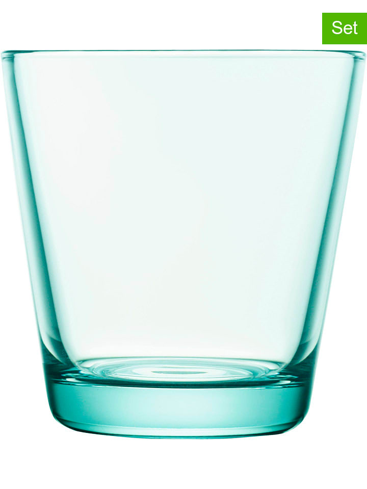 iittala Szklanki (2 szt.) "Kartio" w kolorze miętowym - 210 ml rozmiar: onesize