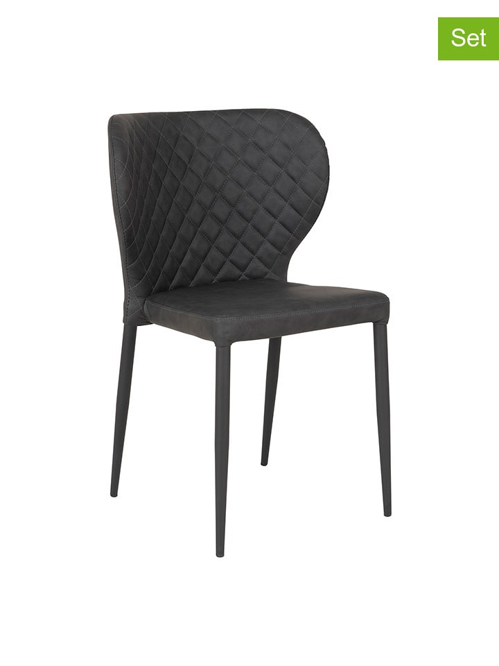 House Nordic Krzesła (2 szt.) w kolorze ciemnoszarym - 52 x 83 x 54 cm rozmiar: onesize